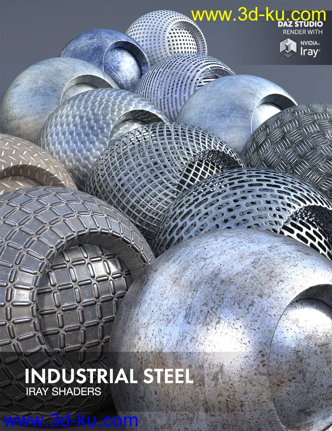 Industrial Steel - Iray Shaders模型的图片1