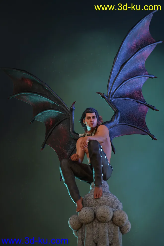 Infernal Wings for Genesis 8 Male(s) and Genesis 8 Female(s)模型的图片1