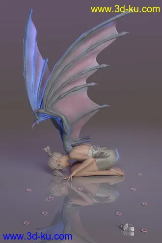 3D打印模型Infernal Wings for Genesis 8 Male(s) and Genesis 8 Female(s)的图片