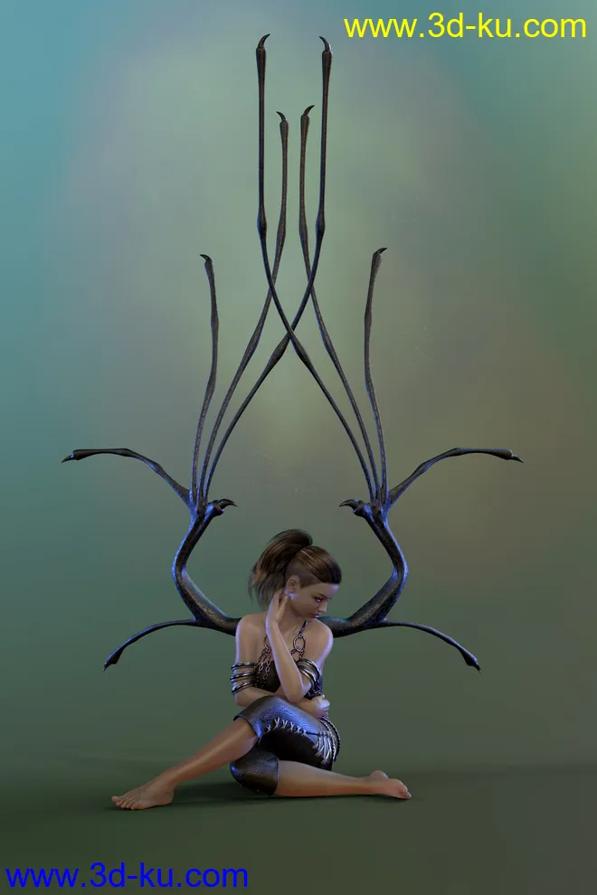 Infernal Wings for Genesis 8 Male(s) and Genesis 8 Female(s)模型的图片5