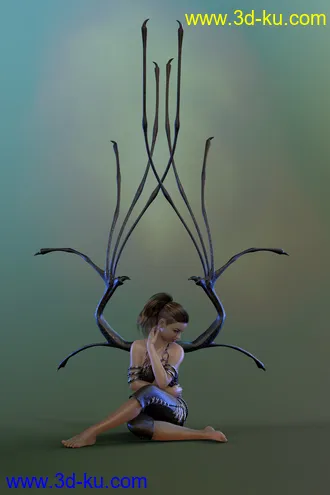 3D打印模型Infernal Wings for Genesis 8 Male(s) and Genesis 8 Female(s)的图片