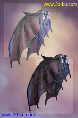 3D打印模型Infernal Wings for Genesis 8 Male(s) and Genesis 8 Female(s)的图片