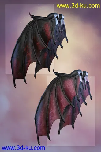 3D打印模型Infernal Wings for Genesis 8 Male(s) and Genesis 8 Female(s)的图片