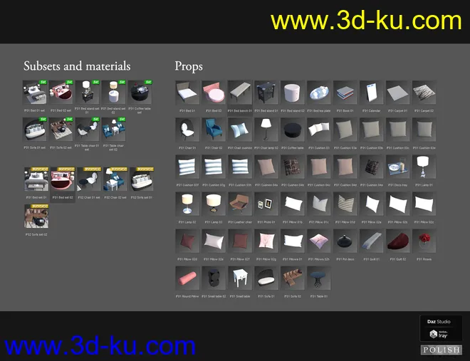 Interior Furniture 01模型的图片20