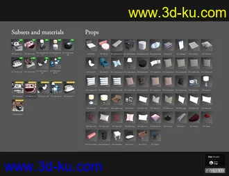 3D打印模型Interior Furniture 01的图片