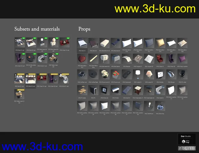 Interior Furniture 02模型的图片20