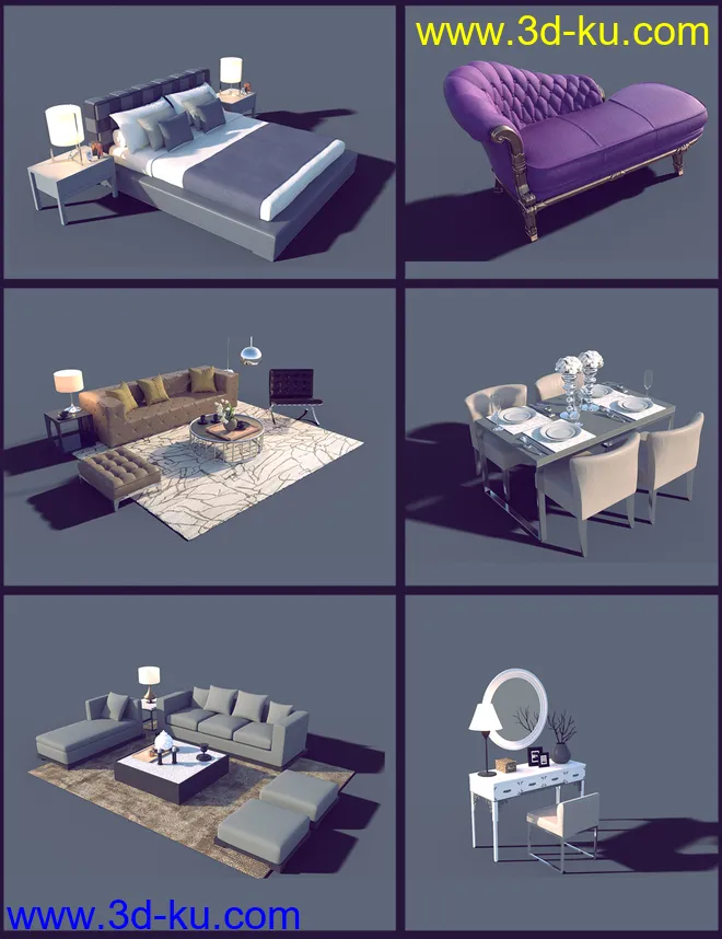 Interior Furniture 03模型的图片1