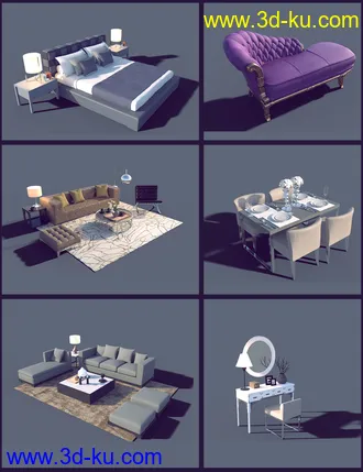 3D打印模型Interior Furniture 03的图片