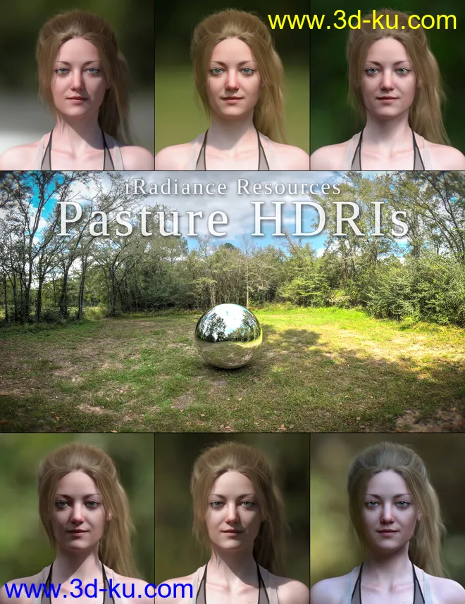 iRadiance HDR Resources - Country Pasture模型的图片1