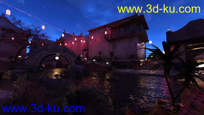 Iray DS Lights - Streets Of Asia 2 By Night模型的图片12
