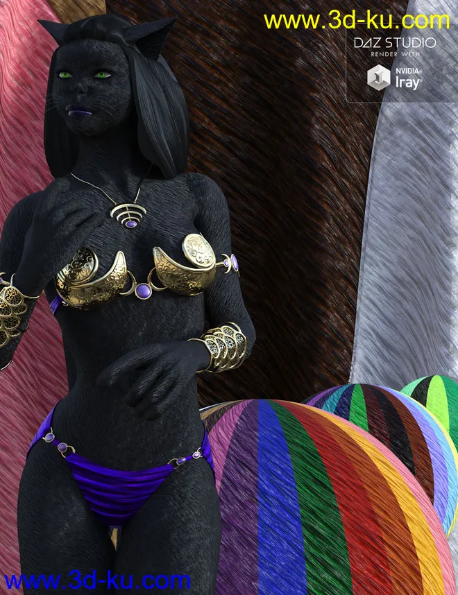 Iray Skintastic Shaders Fur模型的图片4