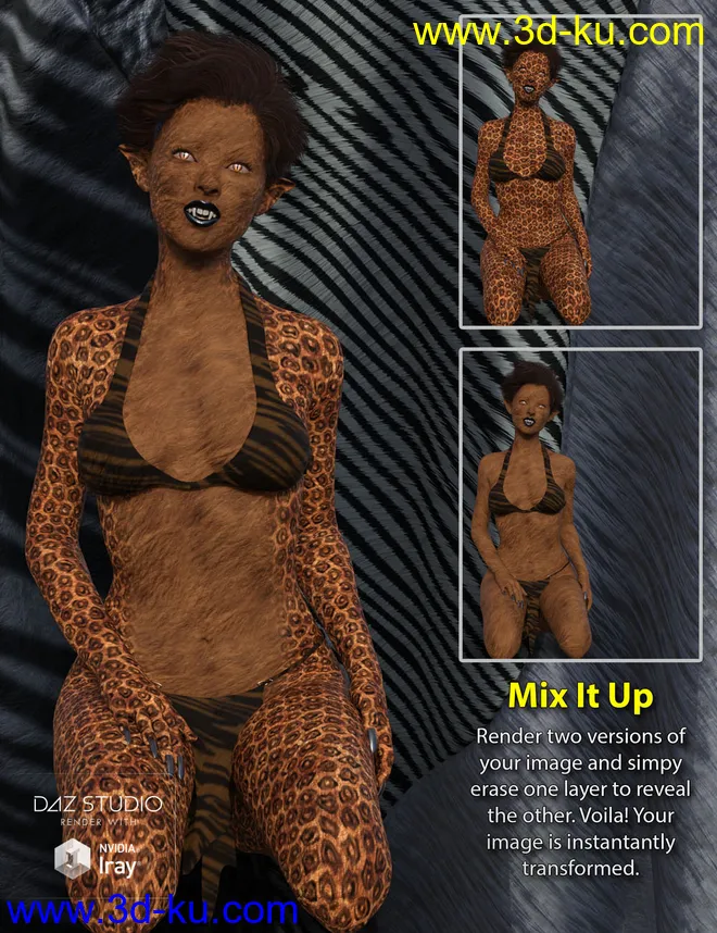 Iray Skintastic Shaders Fur模型的图片10