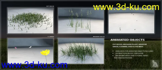 iREAL Animated Add-on for ULTIMATE Grass & Meadow模型的图片1