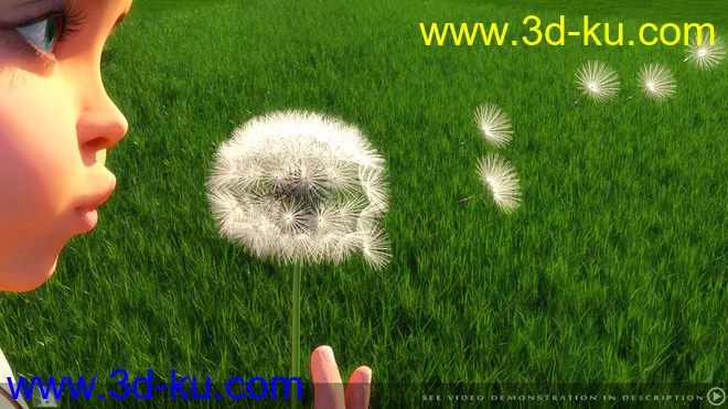 iREAL Animated Dandelion模型的图片4