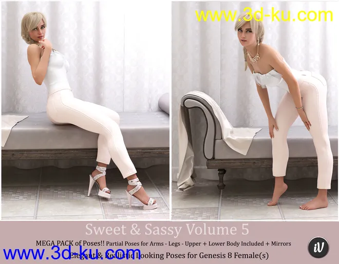 iV Sweet & Sassy Vol. 5 Pose Collection for Genesis 8 Female(s)模型的图片9