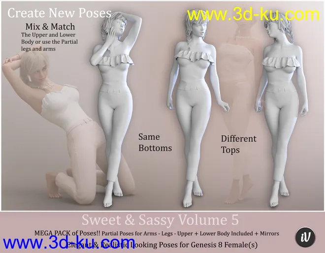 iV Sweet & Sassy Vol. 5 Pose Collection for Genesis 8 Female(s)模型的图片12