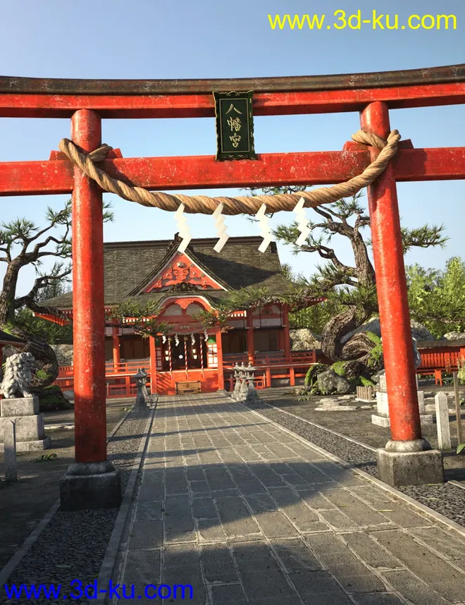 Japanese Shinto Shrine模型的图片1