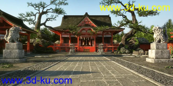 Japanese Shinto Shrine模型的图片2