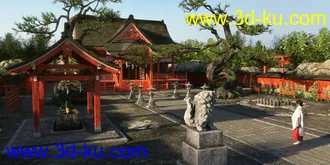 3D打印模型Japanese Shinto Shrine的图片