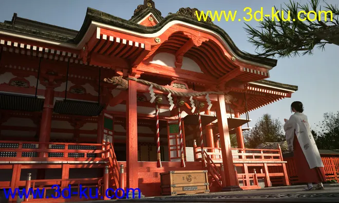 Japanese Shinto Shrine模型的图片4