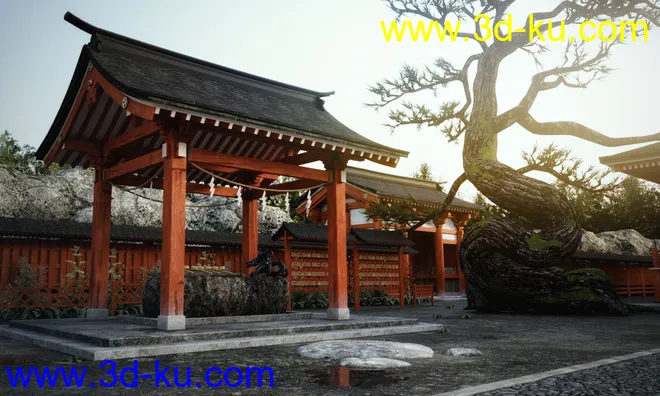 Japanese Shinto Shrine模型的图片9