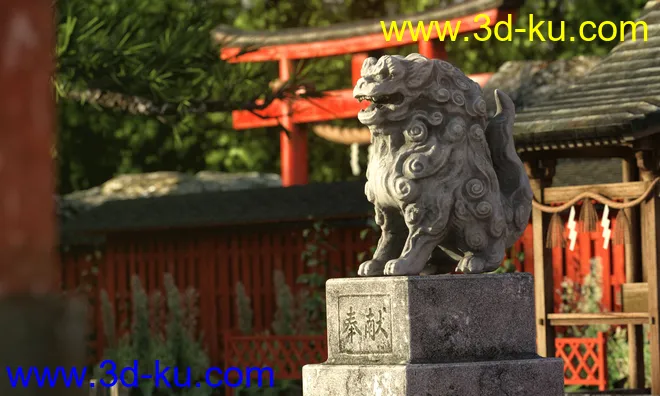 Japanese Shinto Shrine模型的图片11