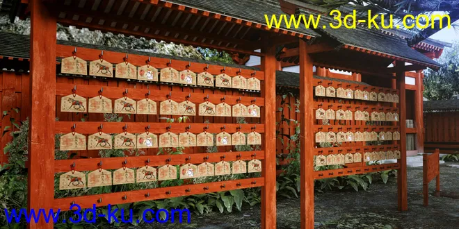 Japanese Shinto Shrine模型的图片12