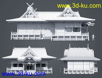 3D打印模型Japanese Shinto Shrine的图片