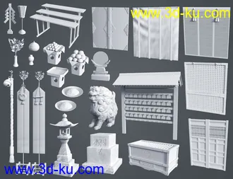 3D打印模型Japanese Shinto Shrine的图片