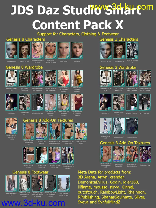 JDS Daz Studio Smart Content Pack X模型的图片1