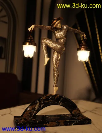 3D打印模型Jepe's Art Deco Statuettes for Victoria 8的图片