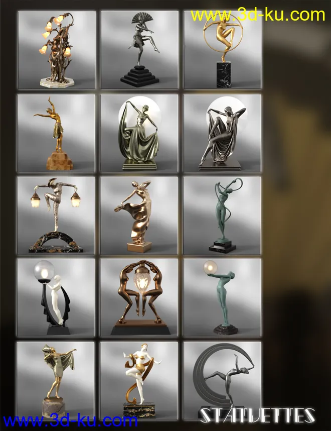 Jepe's Art Deco Statuettes for Victoria 8模型的图片5