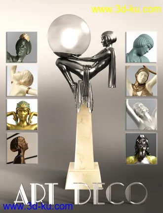 3D打印模型Jepe's Art Deco Statuettes II for Victoria 8的图片