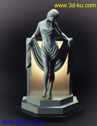 3D打印模型Jepe's Art Deco Statuettes II for Victoria 8的图片