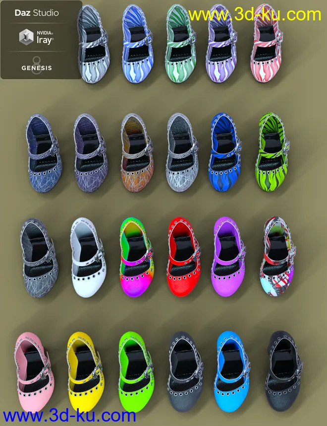 Jiwoo Punk Heel for Genesis 8 Female(s)模型的图片2