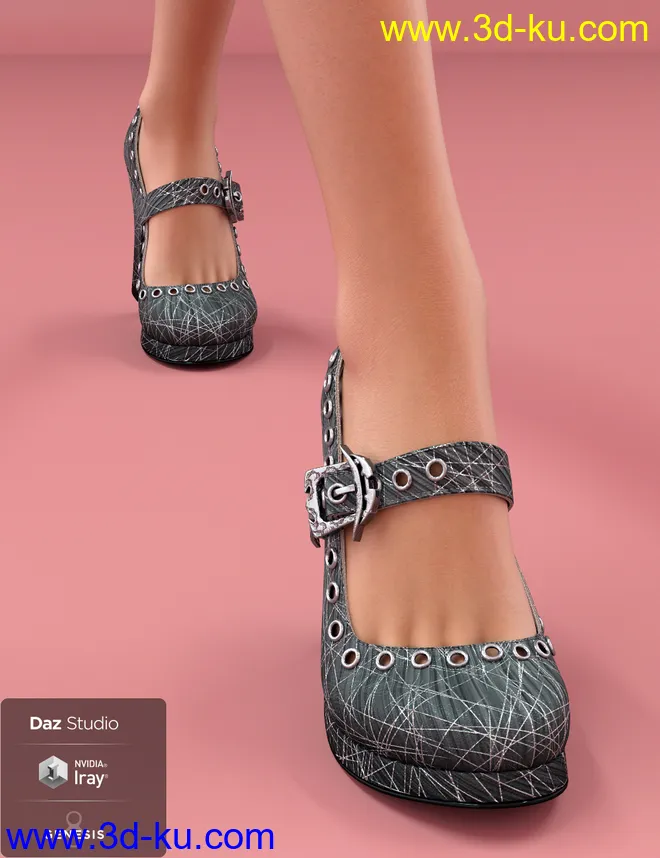 Jiwoo Punk Heel for Genesis 8 Female(s)模型的图片5