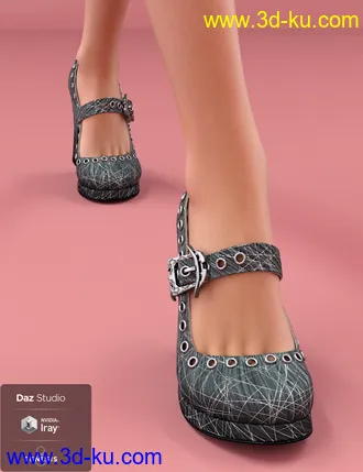 3D打印模型Jiwoo Punk Heel for Genesis 8 Female(s)的图片