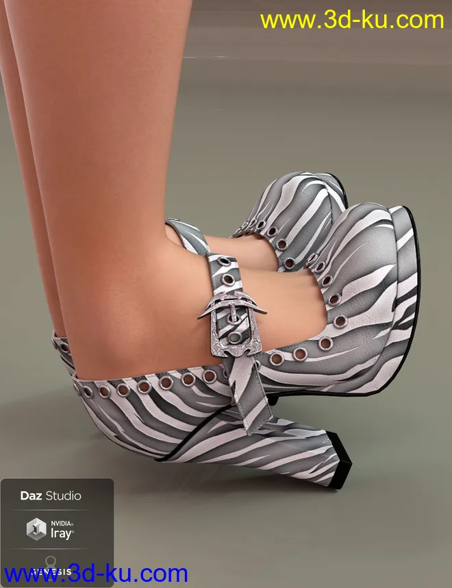 Jiwoo Punk Heel for Genesis 8 Female(s)模型的图片6