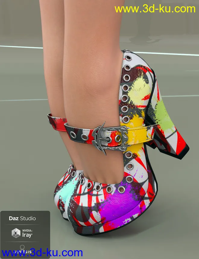 Jiwoo Punk Heel for Genesis 8 Female(s)模型的图片7