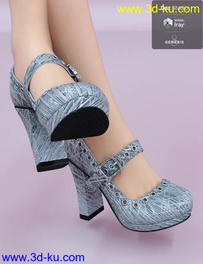Jiwoo Punk Heel for Genesis 8 Female(s)模型的图片9