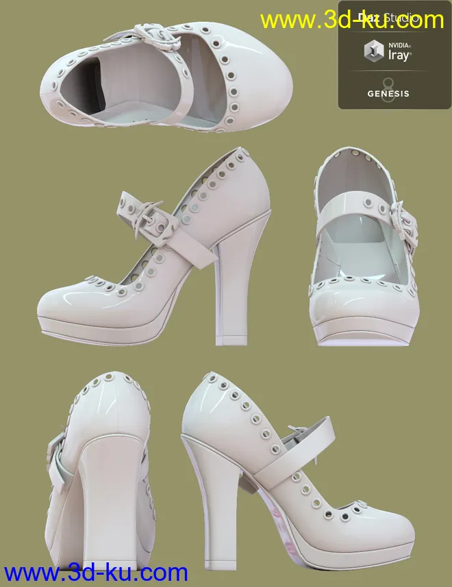 Jiwoo Punk Heel for Genesis 8 Female(s)模型的图片10