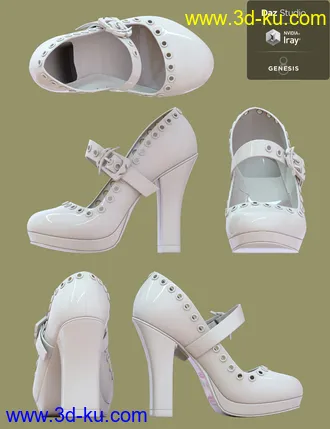 3D打印模型Jiwoo Punk Heel for Genesis 8 Female(s)的图片