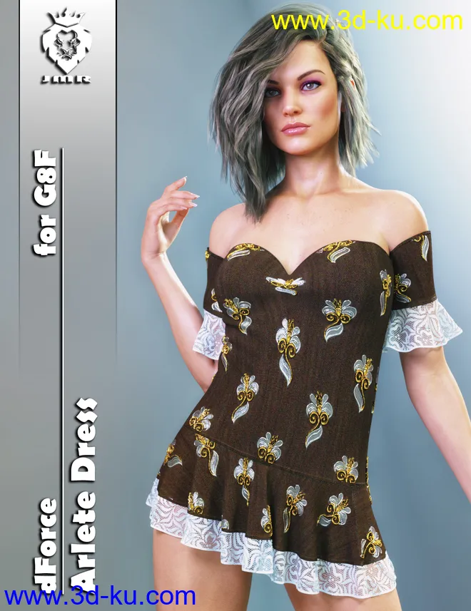 JMR dForce Arlete Dress for G8F模型的图片1