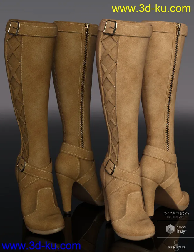 Joey Boots for Genesis 8 Female(s)模型的图片2