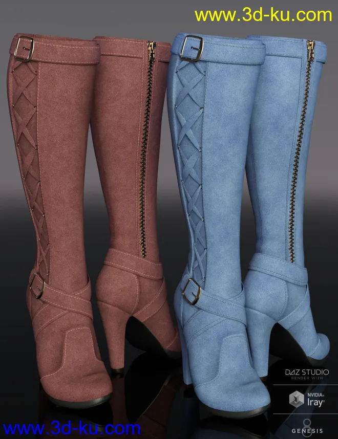 Joey Boots for Genesis 8 Female(s)模型的图片3