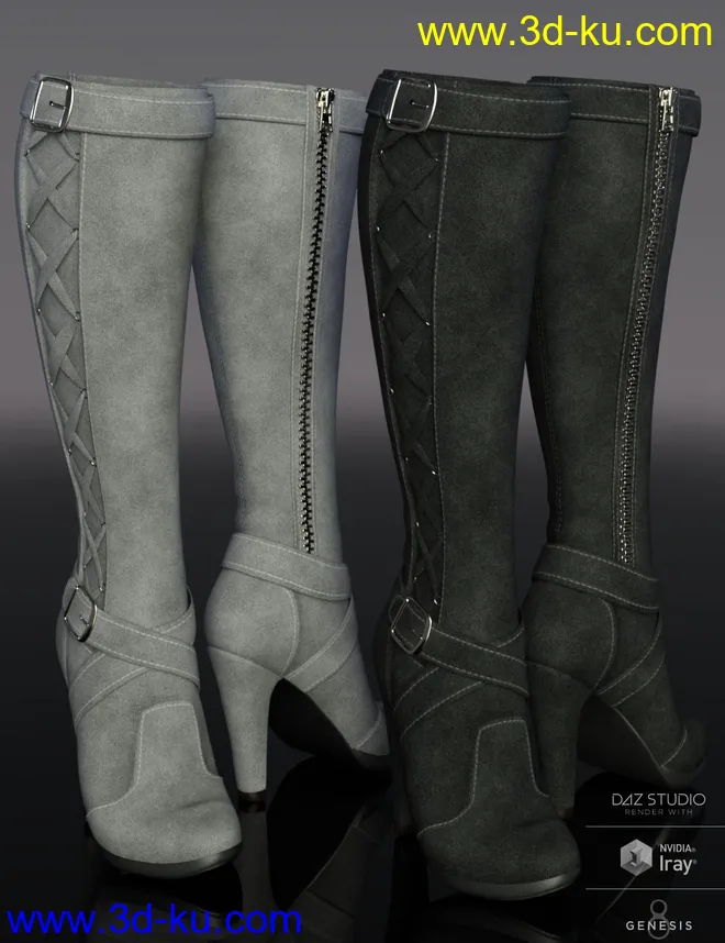 Joey Boots for Genesis 8 Female(s)模型的图片4
