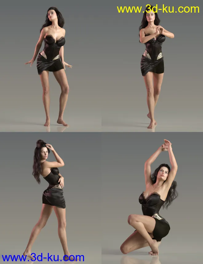 JP Doris Curtain - Poses and Prop for Victoria 8模型的图片3