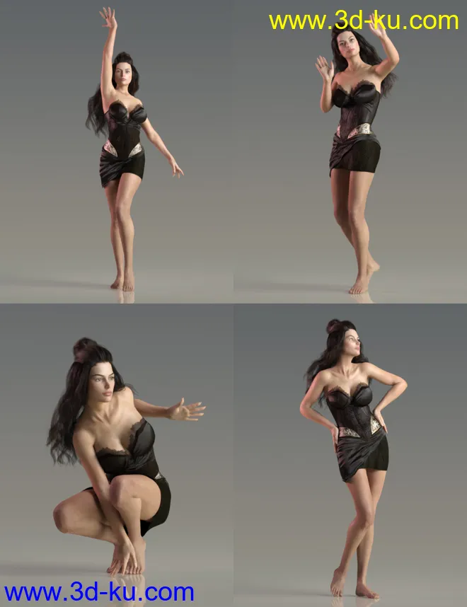 JP Doris Curtain - Poses and Prop for Victoria 8模型的图片7