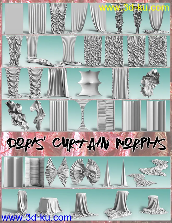 JP Doris Curtain - Poses and Prop for Victoria 8模型的图片8