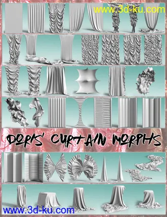 3D打印模型JP Doris Curtain - Poses and Prop for Victoria 8的图片